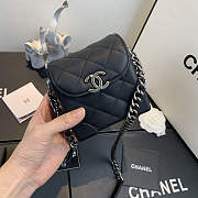 Chanel Mini Quilted Leather Crossbody Bag Black AS1169 19x12x9cm - 3