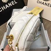 Chanel Lambskin Studded Logo Camera Case White AS1511 13x20x5cm - 5