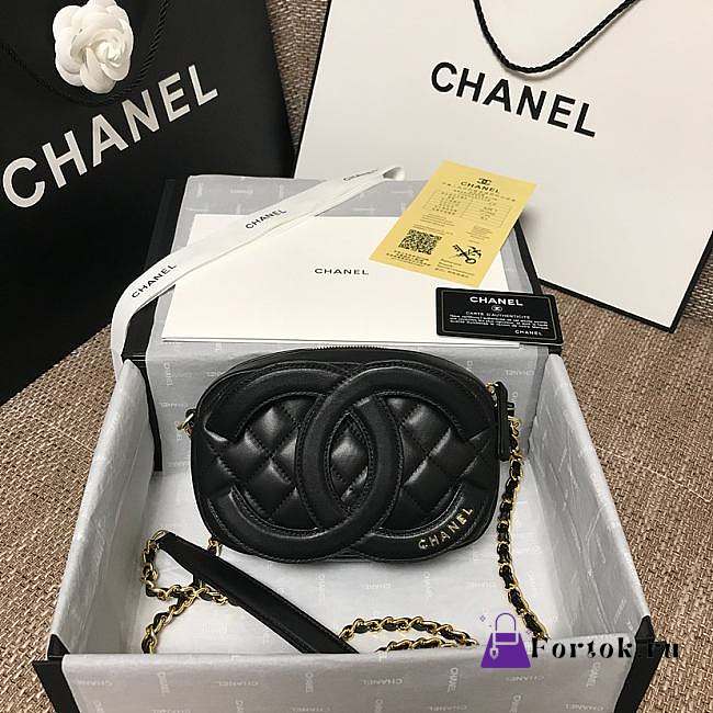 Chanel CC Timeless Camera Bag Black AS1757 13x20x5cm - 1
