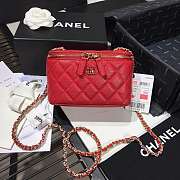 Chanel Cosmetic Bag Red AS1341 16×8×10cm - 6