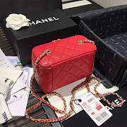 Chanel Cosmetic Bag Red AS1341 16×8×10cm - 5