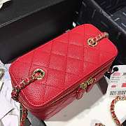 Chanel Cosmetic Bag Red AS1341 16×8×10cm - 4