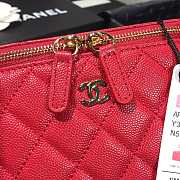 Chanel Cosmetic Bag Red AS1341 16×8×10cm - 3