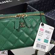 Chanel Cosmetic Bag Green AS1341 16×8×10cm - 2