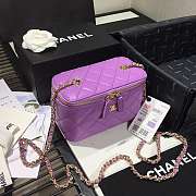 Chanel Cosmetic Bag Purple AS1341 16×8×10cm - 1