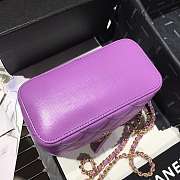 Chanel Cosmetic Bag Purple AS1341 16×8×10cm - 5