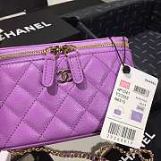 Chanel Cosmetic Bag Purple AS1341 16×8×10cm - 4