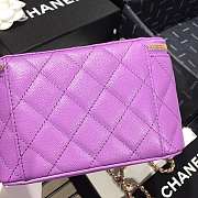 Chanel Cosmetic Bag Purple AS1341 16×8×10cm - 2