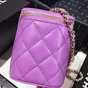 Chanel Cosmetic Bag Purple AS1341 16×8×10cm - 3