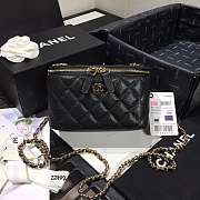 Chanel Cosmetic Bag Black AS1341 16×8×10cm - 5
