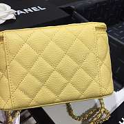 Chanel Cosmetic Bag Yellow AS1341 16×8×10cm - 3