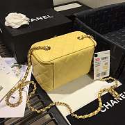 Chanel Cosmetic Bag Yellow AS1341 16×8×10cm - 4