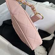 Chanel Grained Leather Hobo Bag Pink B01960 25x14x5cm - 6