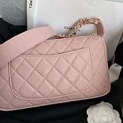 Chanel Grained Leather Hobo Bag Pink B01960 25x14x5cm - 5