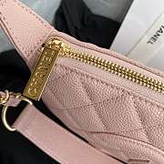 Chanel Grained Leather Hobo Bag Pink B01960 25x14x5cm - 2