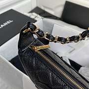 Chanel Grained Leather Hobo Bag Black B01960 25x14x5cm - 6