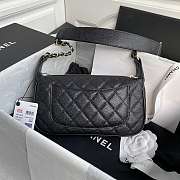 Chanel Grained Leather Hobo Bag Black B01960 25x14x5cm - 5
