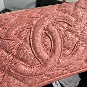 Chanel Grained Leather Hobo Bag Peach B01960 25x14x5cm - 2