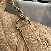 Chanel Grained Leather Hobo Bag Beige B01960 25x14x5cm - 3
