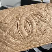 Chanel Grained Leather Hobo Bag Beige B01960 25x14x5cm - 2