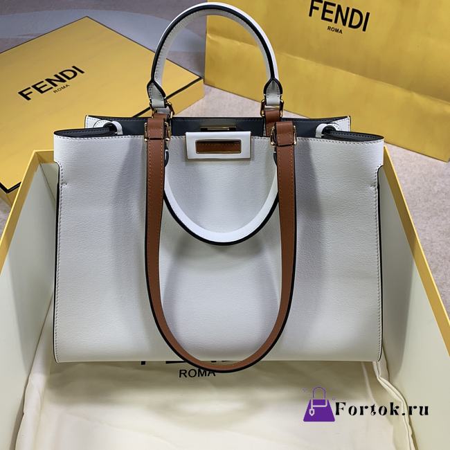 Fendi Peekaboo X-Tote Small White 35x26x13cm - 1