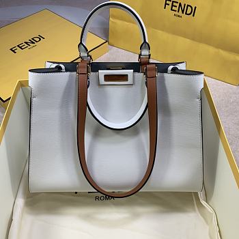 Fendi Peekaboo X-Tote Small White 35x26x13cm