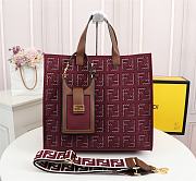 Fendi Spring Summer 2021 Tote Bag Monogram Burgundy 38x34x20cm - 1