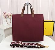 Fendi Spring Summer 2021 Tote Bag Monogram Burgundy 38x34x20cm - 6