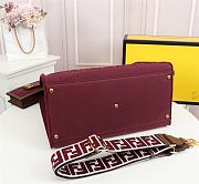 Fendi Spring Summer 2021 Tote Bag Monogram Burgundy 38x34x20cm - 5