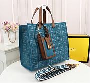 Fendi Spring Summer 2021 Tote Bag Monogram Blue 38x34x20cm - 5