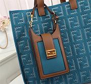 Fendi Spring Summer 2021 Tote Bag Monogram Blue 38x34x20cm - 2