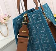 Fendi Spring Summer 2021 Tote Bag Monogram Blue 38x34x20cm - 3