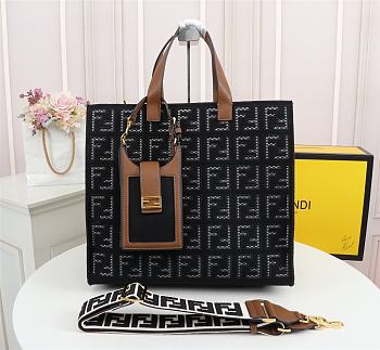 Fendi Spring Summer 2021 Tote Bag Monogram Black 38x34x20cm