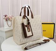 Fendi Spring Summer 2021 Tote Bag Monogram White 38x34x20cm - 6