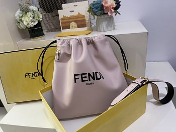 Fendi Pack Medium Pouch Pink Nappa Leather 30x2x39cm