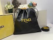 Fendi Pack Medium Pouch Black Nappa Leather 30x2x39cm - 5