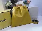 Fendi Pack Medium Pouch Yellow Nappa Leather 30x2x39cm - 6
