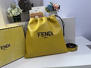 Fendi Pack Medium Pouch Yellow Nappa Leather 30x2x39cm - 5
