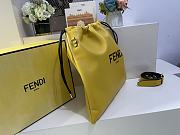 Fendi Pack Medium Pouch Yellow Nappa Leather 30x2x39cm - 4