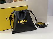 Fendi Pack Small Pouch Black Nappa Leather 24x24x2cm - 1