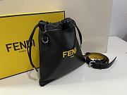 Fendi Pack Small Pouch Black Nappa Leather 24x24x2cm - 3