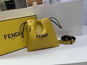 Fendi Pack Small Pouch Yellow Nappa Leather 24x24x2cm - 1