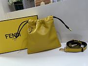 Fendi Pack Small Pouch Yellow Nappa Leather 24x24x2cm - 4