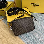 Fendi Camera Case Brown Fabric Bag 7M0286 22x15x4.5cm - 2