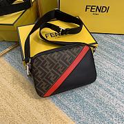 Fendi Camera Case Red Fabric Bag 7M0286 22x15x4.5cm - 1