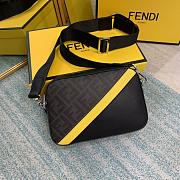 Fendi Camera Case Yellow Fabric Bag 7M0286 22x15x4.5cm - 1