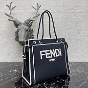 Fendi Medium Roma Tote Bag Navy 8BH380AEI1 - 4