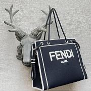 Fendi Medium Roma Tote Bag Navy 8BH380AEI1 - 2