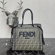 Fendi Medium Roma Tote Bag Light Gray 8BH380AEI1 - 1