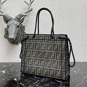 Fendi Medium Roma Tote Bag Light Gray 8BH380AEI1 - 5